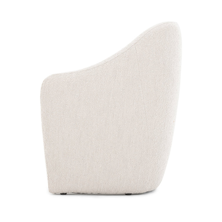 Knoll Sand Upholstered Arm Chair with Pine Wood Legs