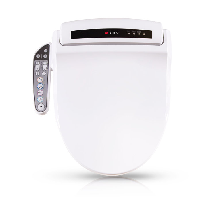 White Round Electric Smart Bidet Toilet Seat
