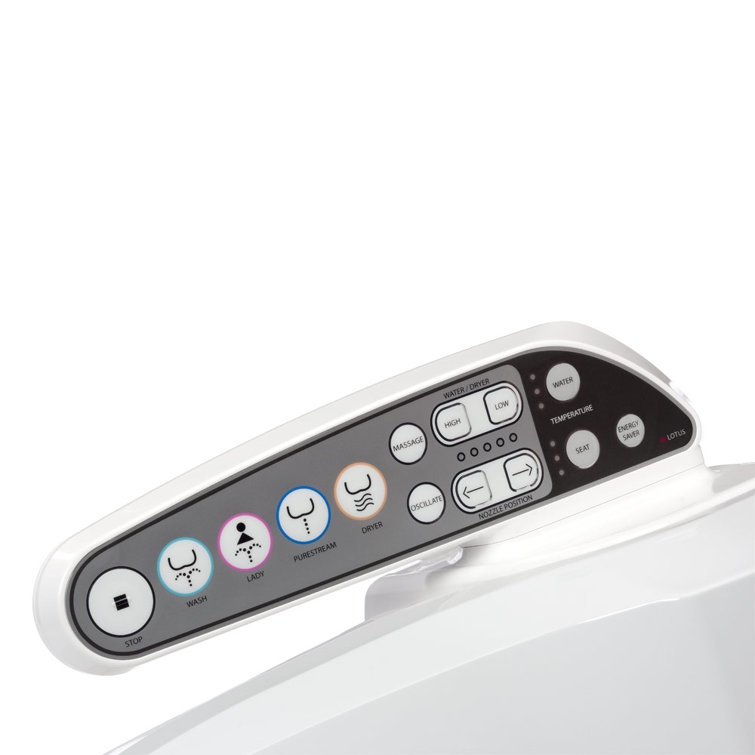 White Round Electric Smart Bidet Toilet Seat