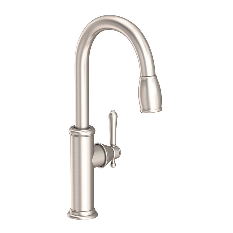 Satin Nickel Pull-Down Single Handle Kitchen Faucet