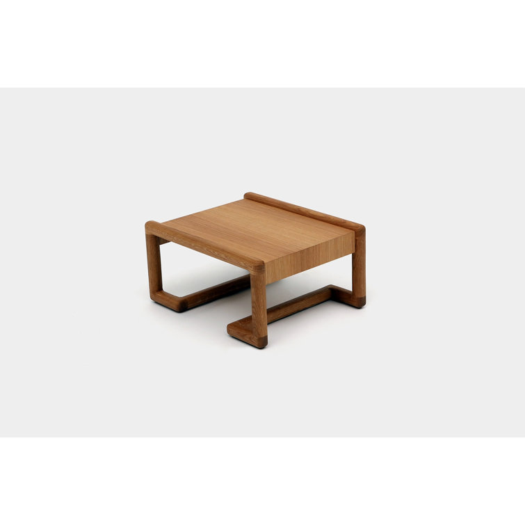 Walnut Solid Wood Rectangular Sled End Table