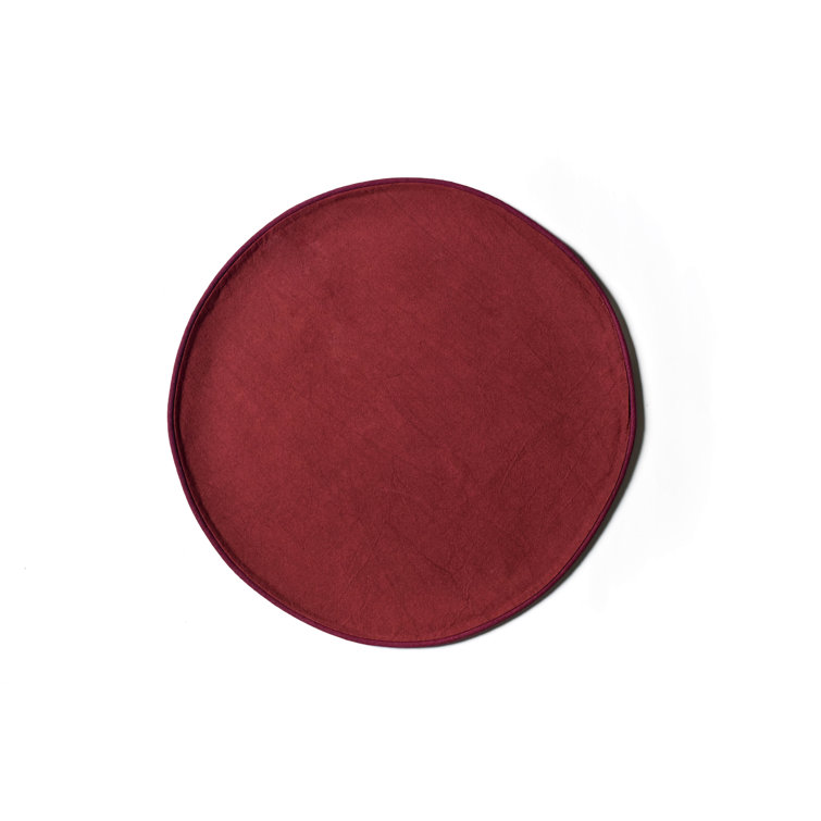 Coquette Red Cotton Round Placemat Set of 4