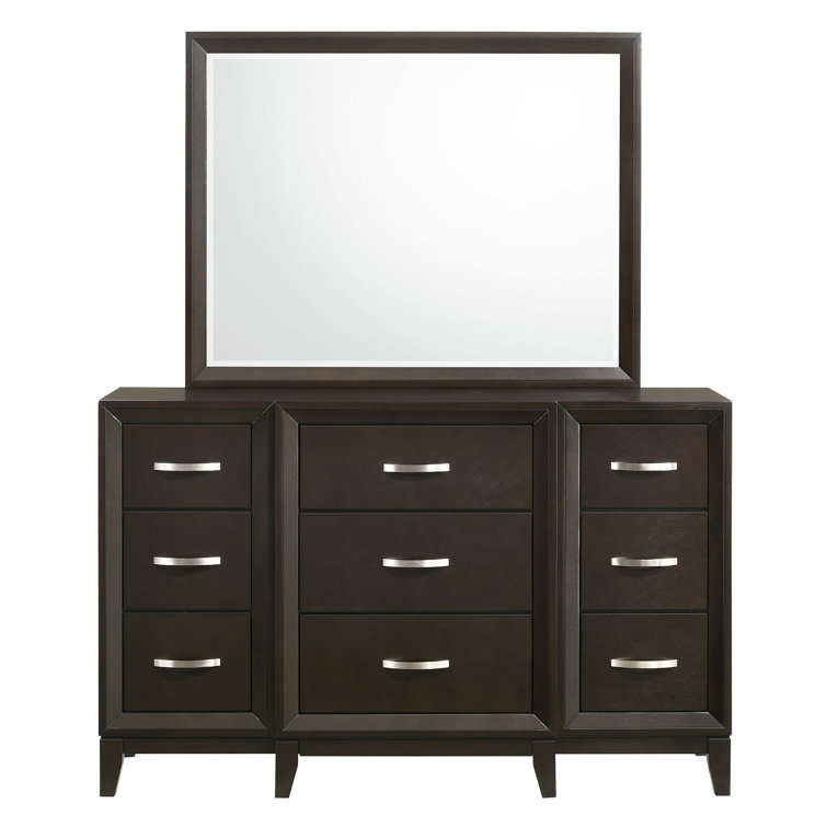 Warren Full Dark Brown Wood 5-Piece Bedroom Set