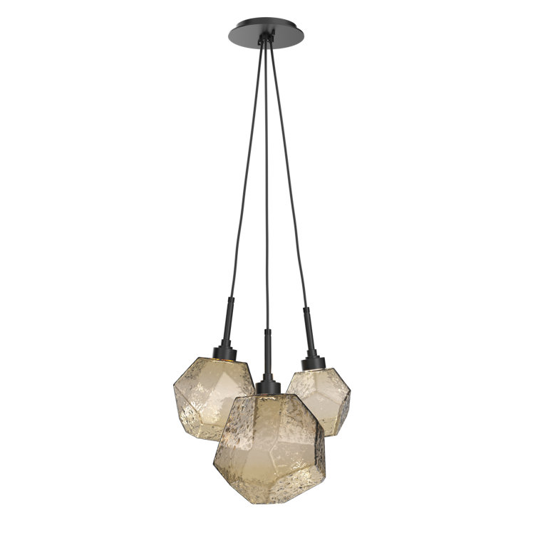 Bronze and Matte Black LED Cluster Pendant Light