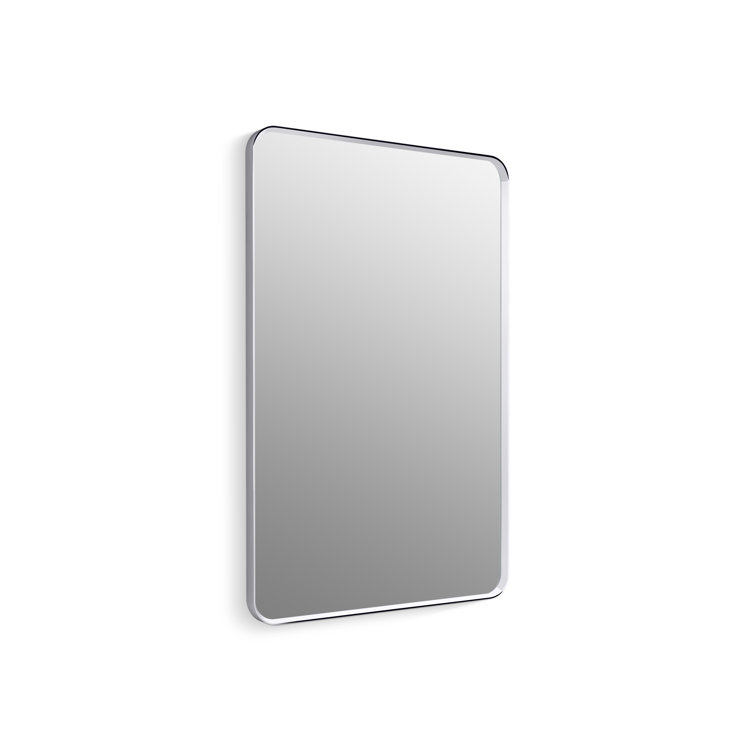 Polished Chrome 45" x 30" Rectangular Bathroom Vanity Mirror