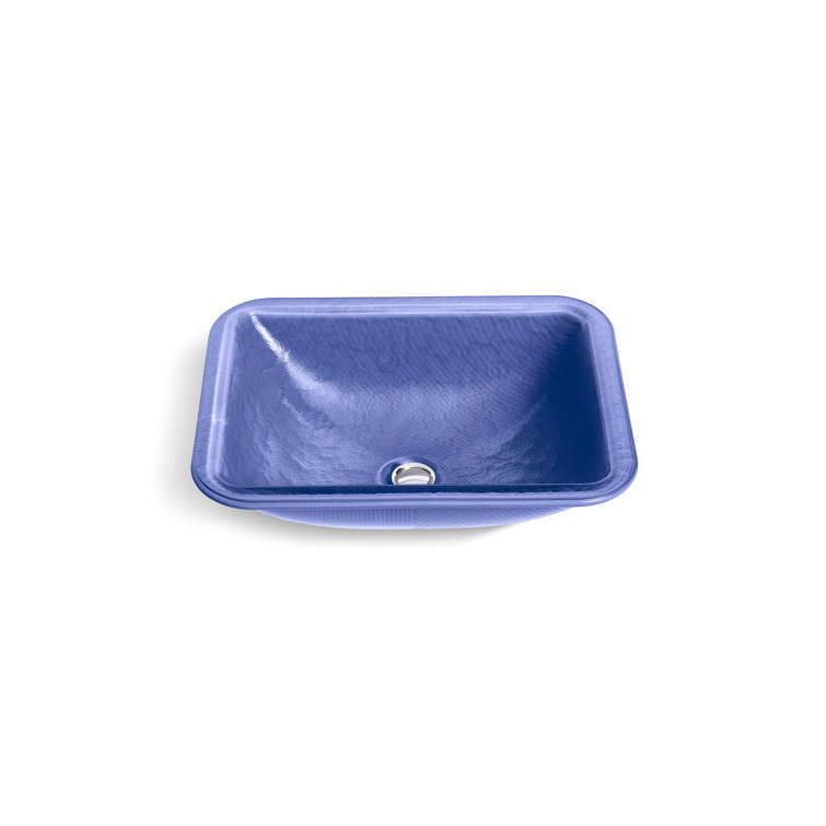 Yepsen Opaque Sapphire Glass Undermount Bathroom Sink