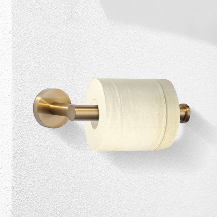 6 Piece Brushed Gold Stainless Steel Wall Mount Bathroom Hardware Set