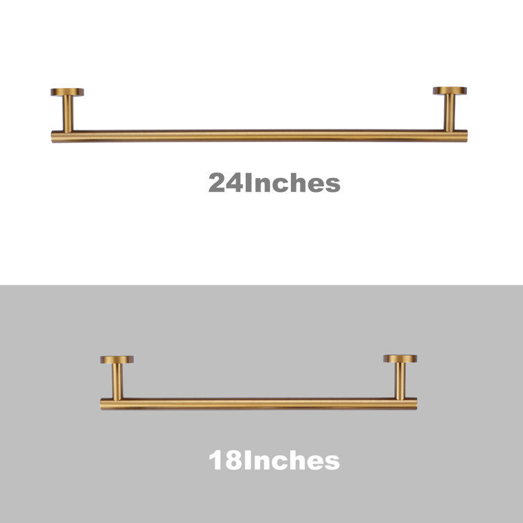 6 Piece Brushed Gold Stainless Steel Wall Mount Bathroom Hardware Set