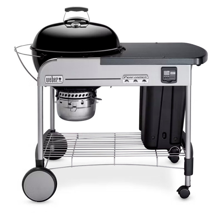 Weber Performer Deluxe 22-Inch Black Charcoal Grill with Gas Ignition