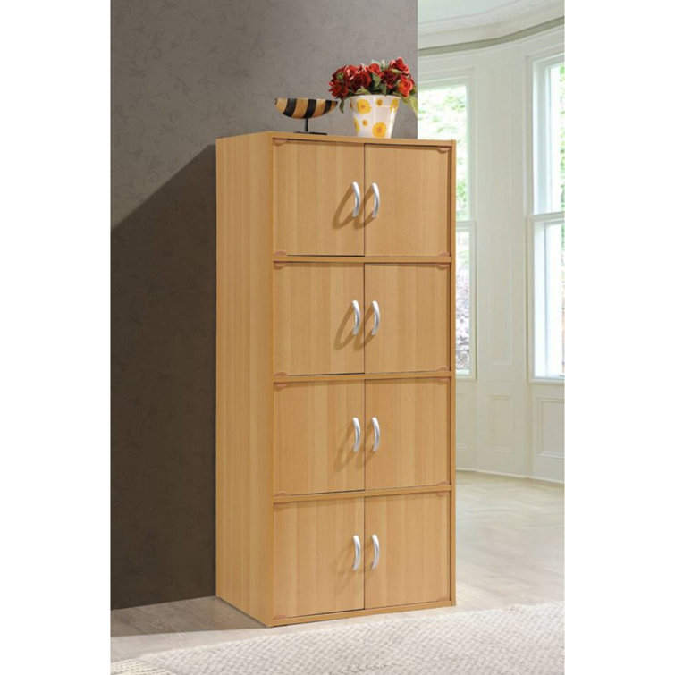 Hodedah 54'' Beech Multipurpose Office Storage Cabinet