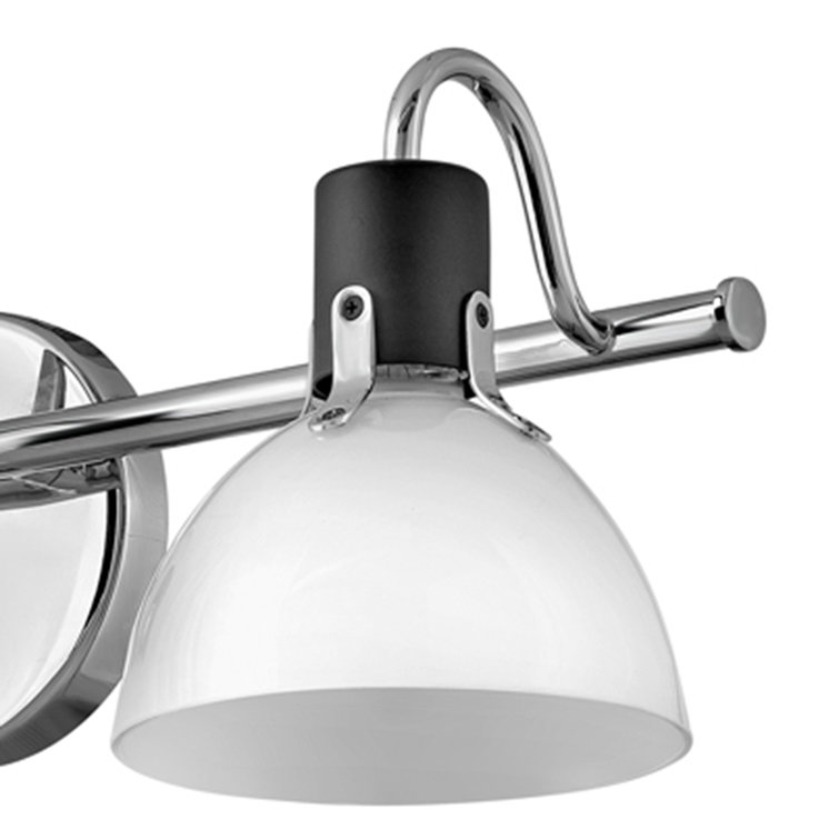 Argo Chrome and Black 3-Light Dimmable Vanity Light