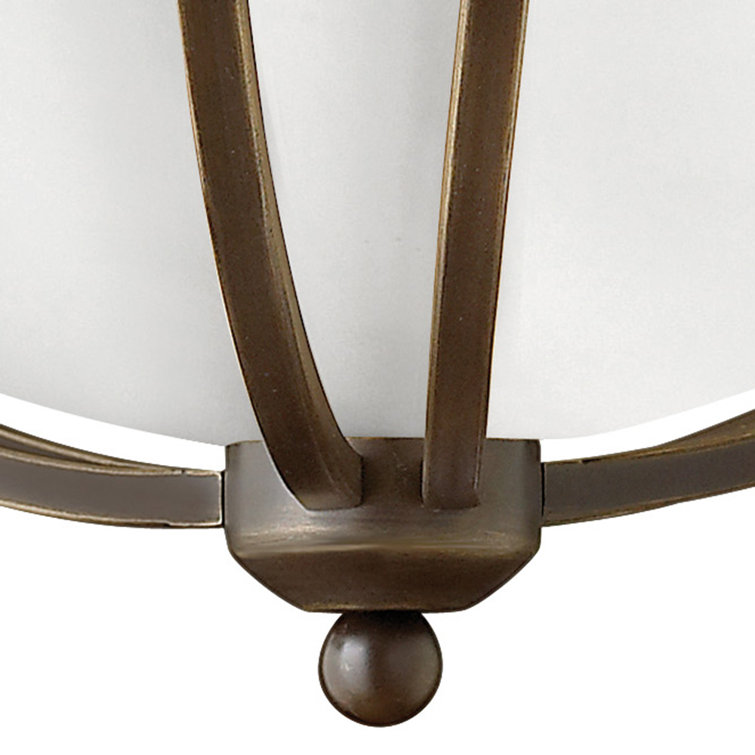 Olde Bronze Etched Opal Glass 2-Light Transitional Vanity Fixture