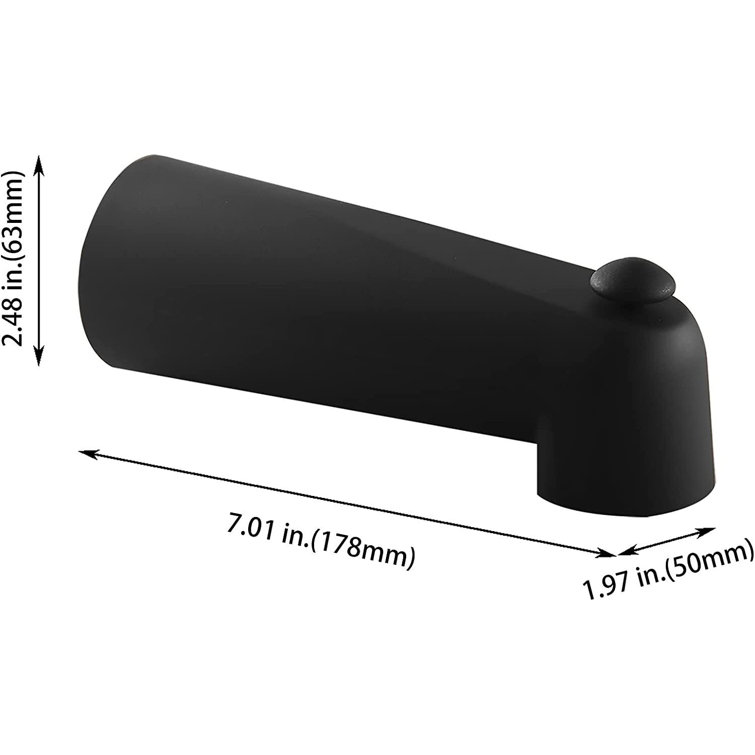 Matt Black Wall Mounted Waterfall Faucet with Diverter