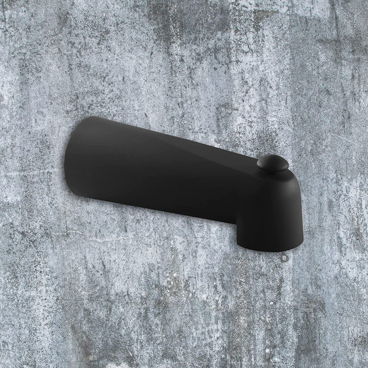 Matt Black Wall Mounted Waterfall Faucet with Diverter