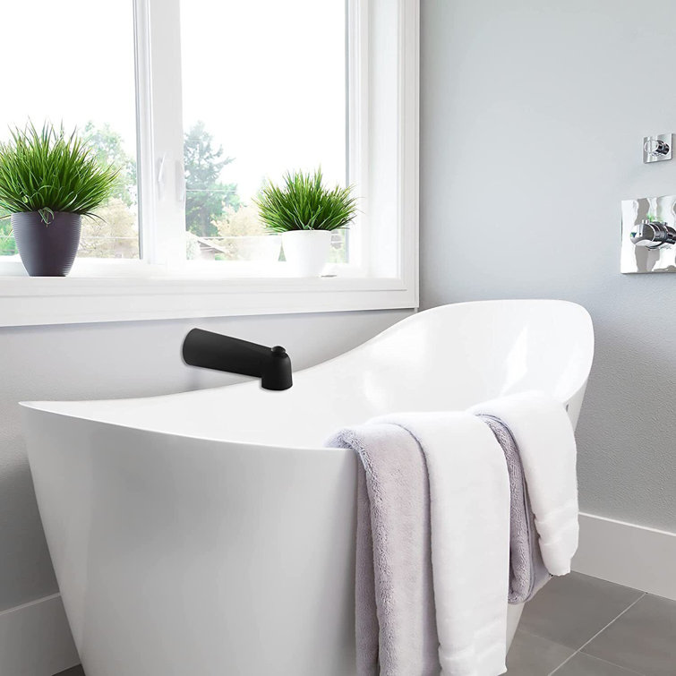 Matt Black Wall Mounted Waterfall Faucet with Diverter