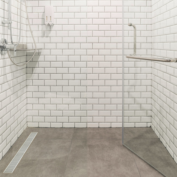 Matte Black Stainless Steel Linear Shower Drain Cover, 24 Inches