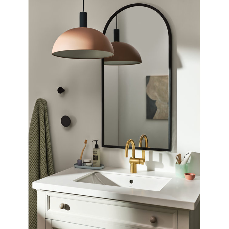White Ceramic Rectangular Undermount Bathroom Sink, 23.6 x 14.75 Inch