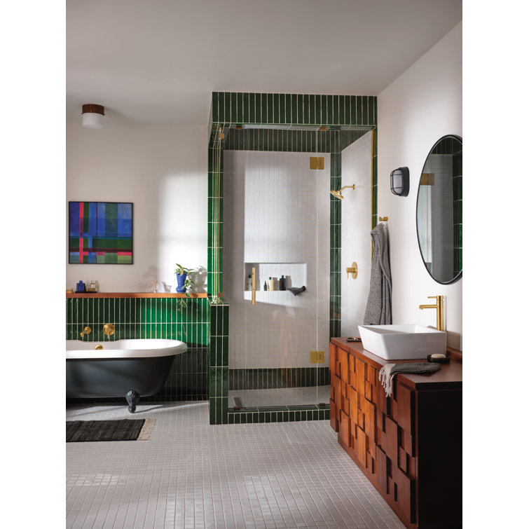 White Rectangular Ceramic Above-Counter Vessel Sink