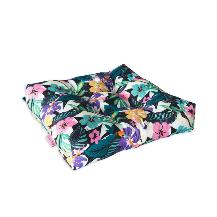 Star Foliage Multicolor Water-Resistant Patio Chair Cushions, 19" x 19" x 5" (2-Pack)