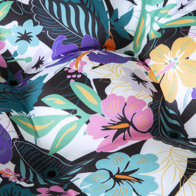 Star Foliage Multicolor Water-Resistant Patio Chair Cushions, 19" x 19" x 5" (2-Pack)