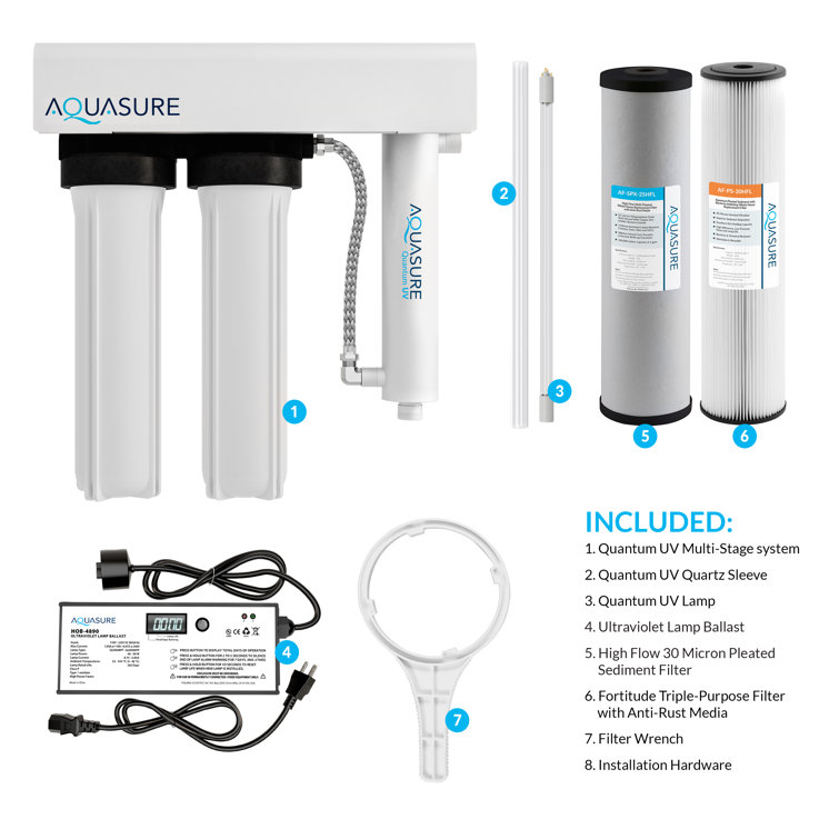 Aquasure Quantum UV Triple-Stage Whole House Water Filtration System