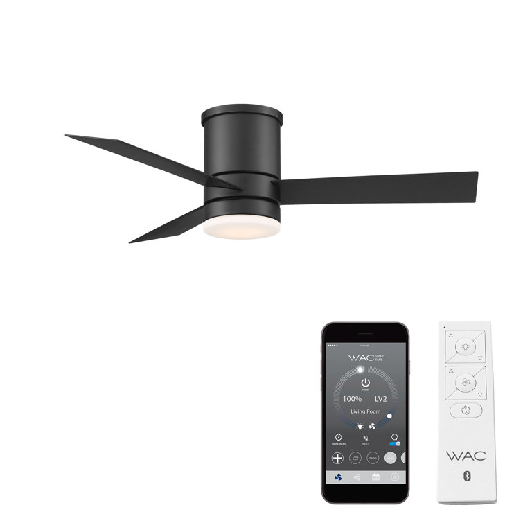 Matte Black 52" Smart Ceiling Fan with LED Light and Remote