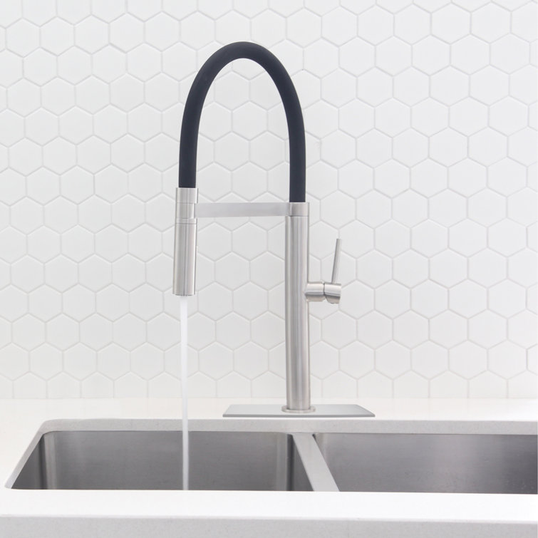 Brushed Nickel Stainless Steel Kitchen Faucet Deck Plate