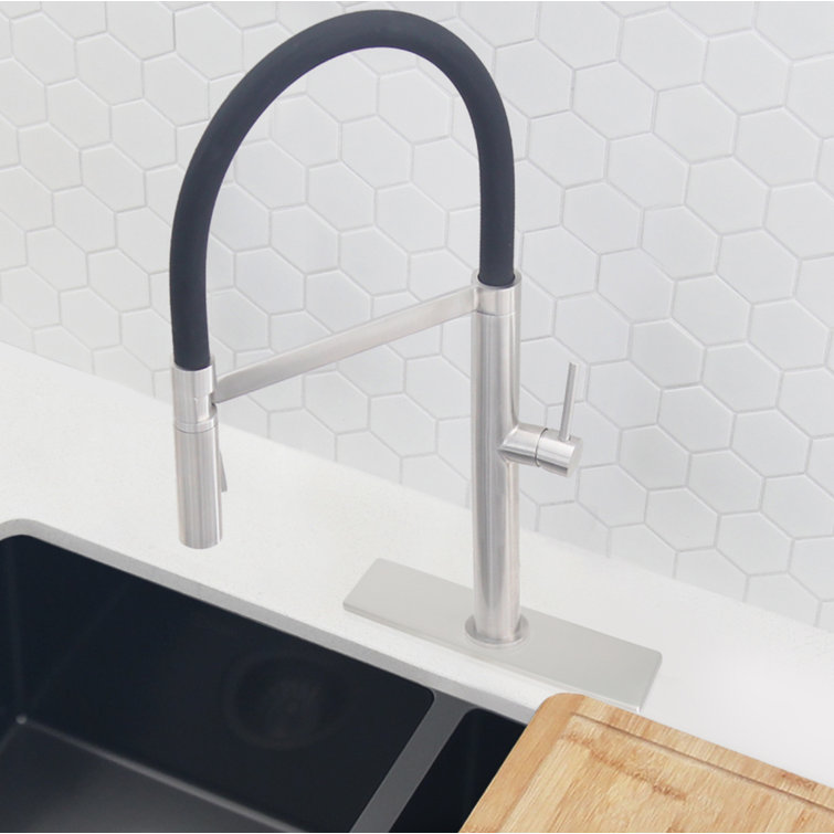Brushed Nickel Stainless Steel Kitchen Faucet Deck Plate