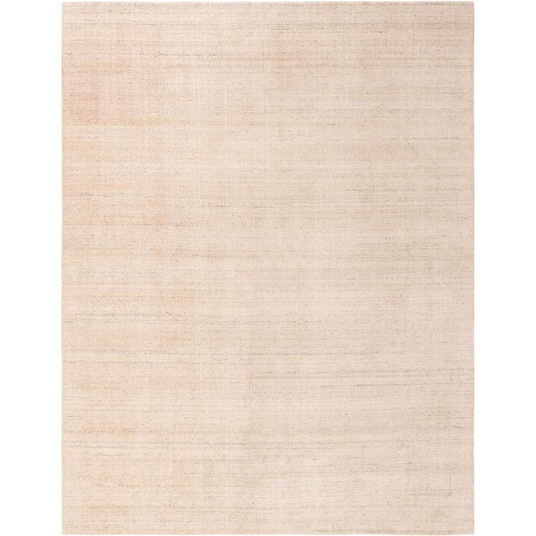 Vanilla Bean Hand-Knotted Wool Rectangular Area Rug
