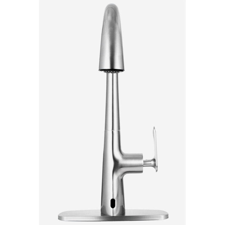 Brushed Nickel Touchless Pull Down Kitchen Faucet with Pull-out Spray