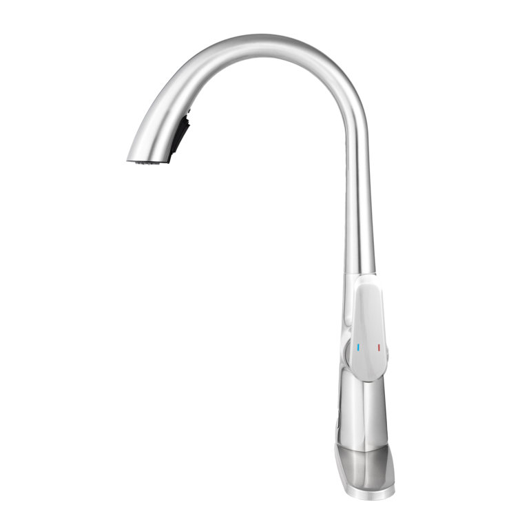 Brushed Nickel Touchless Pull Down Kitchen Faucet with Pull-out Spray