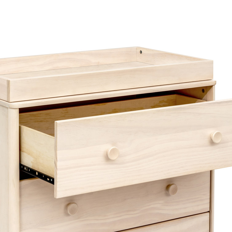 Lolly Minimalist Light Wood 3-Drawer Chest Dresser with Tapered Legs