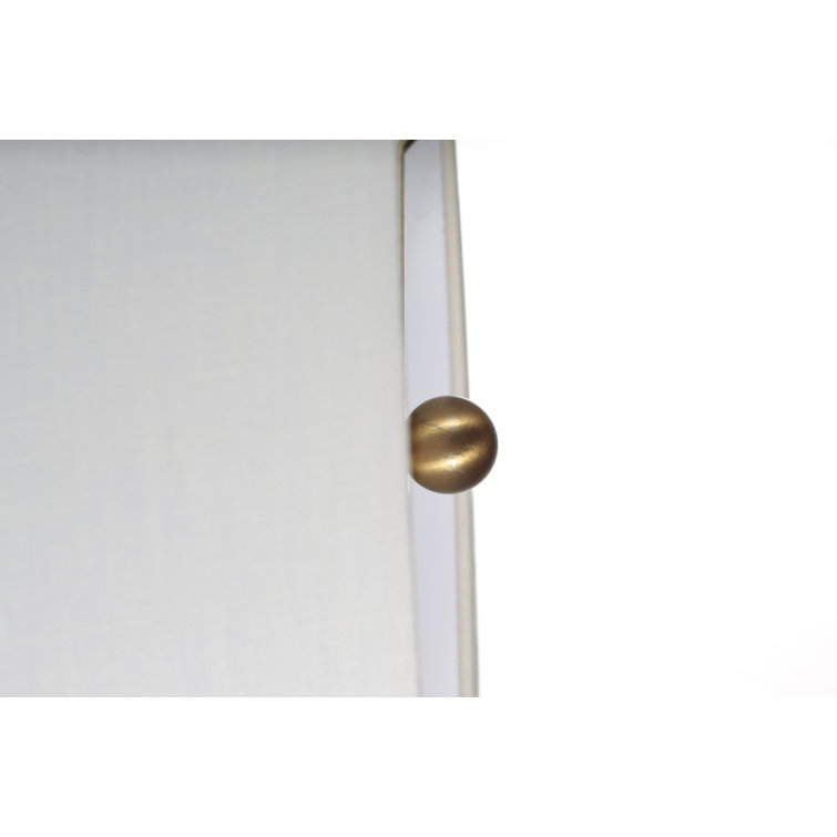 Navy and White Ceramic Table Lamp with Brass Accents