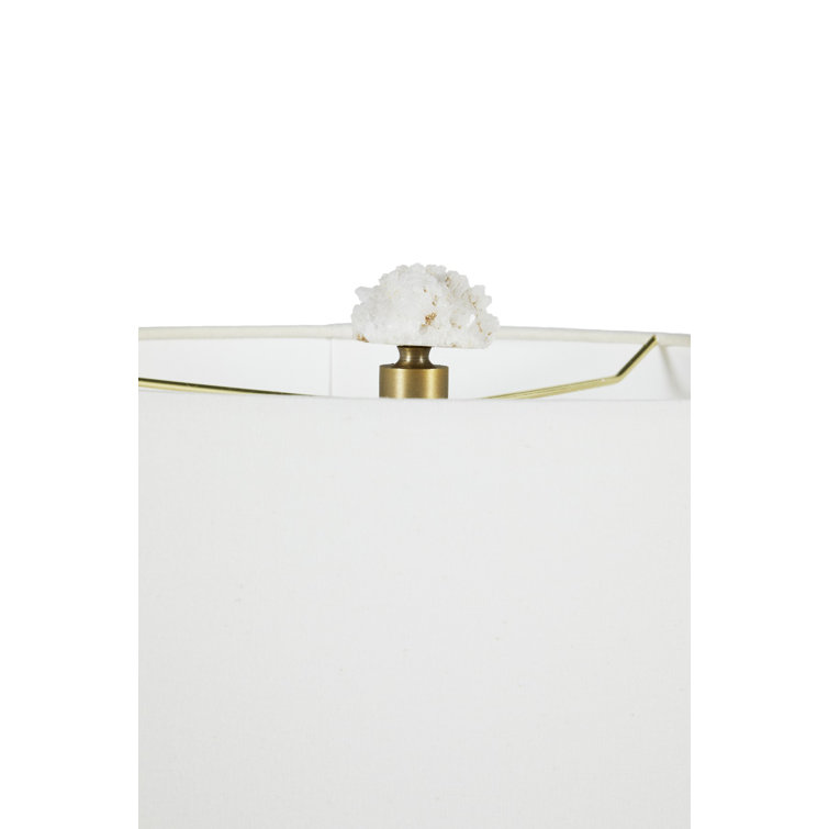 Kerry 35'' Gray and Gold Contemporary Marble Table Lamp