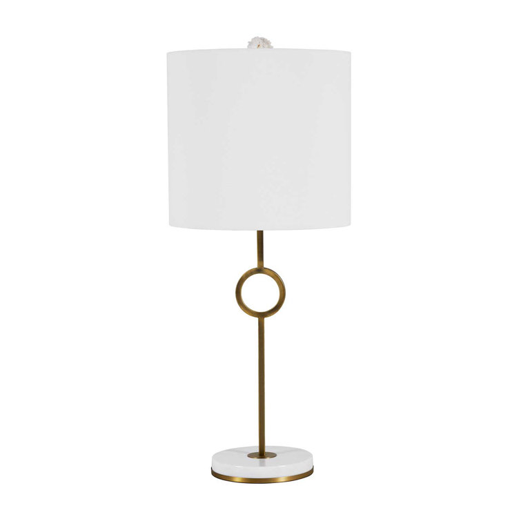 Kerry 35'' Gray and Gold Contemporary Marble Table Lamp