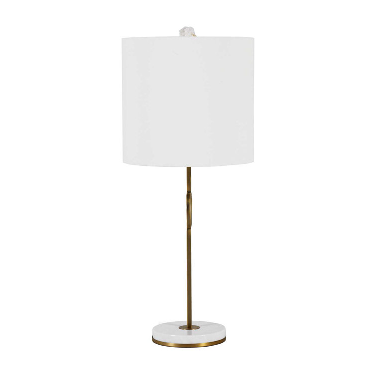 Kerry 35'' Gray and Gold Contemporary Marble Table Lamp