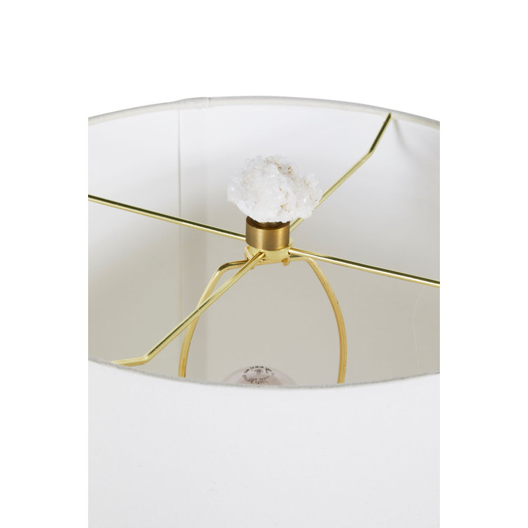 Kerry 35'' Gray and Gold Contemporary Marble Table Lamp
