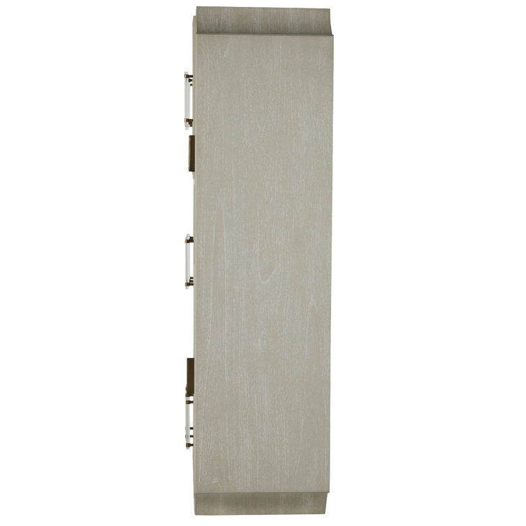 Alexandra White Mahogany 11-Drawer Dresser with Brass Accents