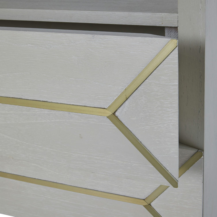 Whitley Transitional Brown and White 2-Drawer Nightstand