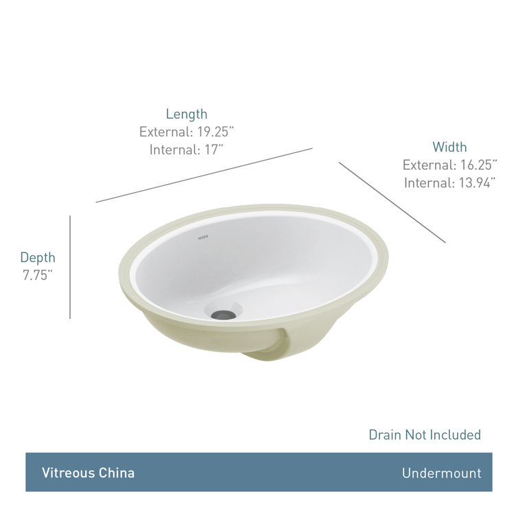 White Ceramic Oval Undermount Bathroom Sink with Gloss Finish