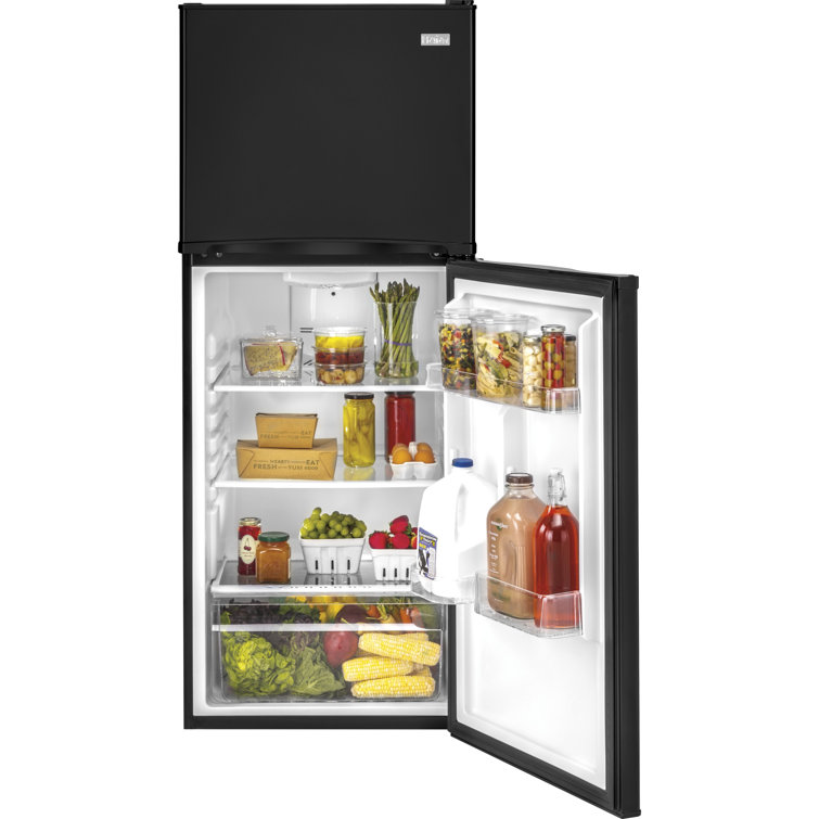 24" Black Energy Star Top Freezer Refrigerator