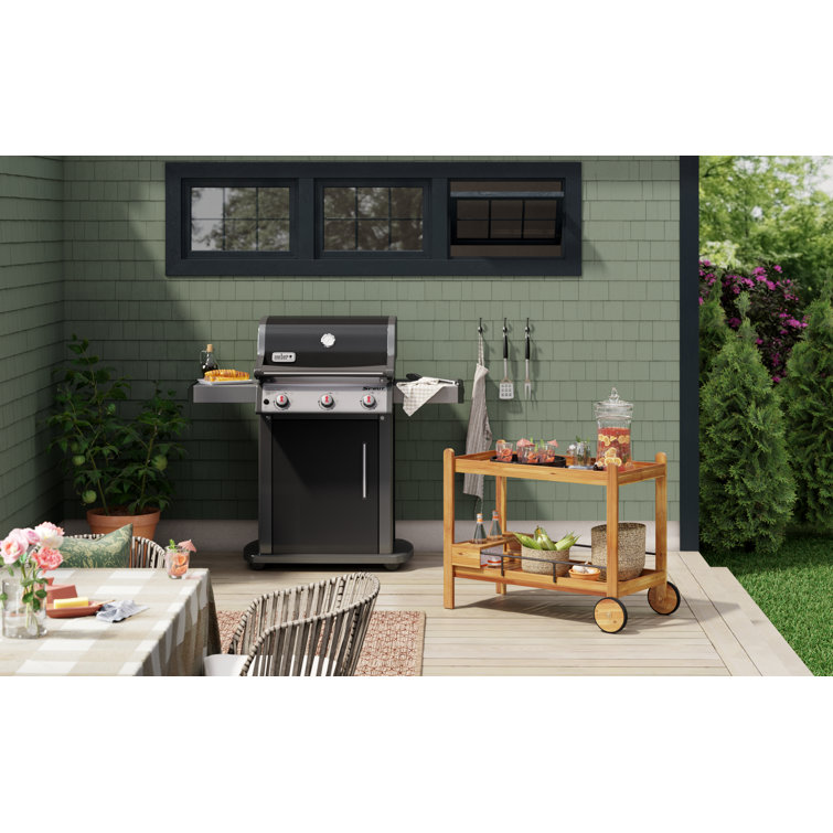 Black Stainless Steel 3-Burner Propane Gas Grill