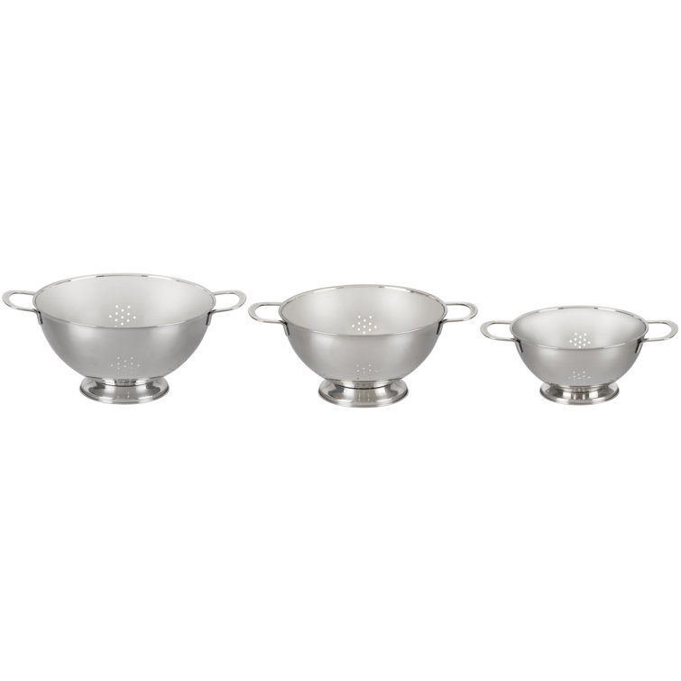 Le Creuset Large Stainless Steel Stackable Colanders Set of 3