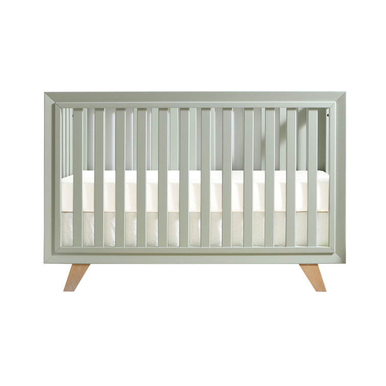 Wooster Sage Green 3-in-1 Convertible Crib with Adjustable Mattress Heights