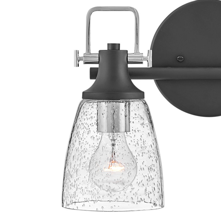 Easton Black and Chrome 2-Light Dimmable Vanity Light