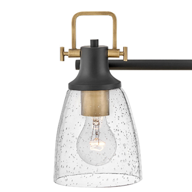 Easton Black and Brass 3-Light Vanity Fixture