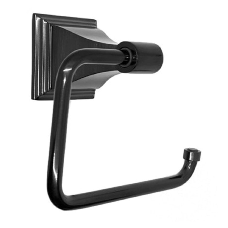 Leonard Matte Black Wall Mounted Metal Toilet Paper Holder