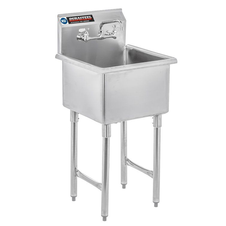 18'' x 18'' Stainless Steel Commercial Utility Sink with Faucet