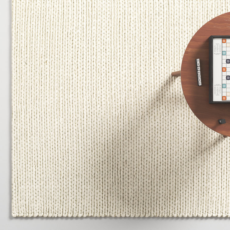 Ithaca Cream Braided Wool and Viscose 8' x 10' Rug
