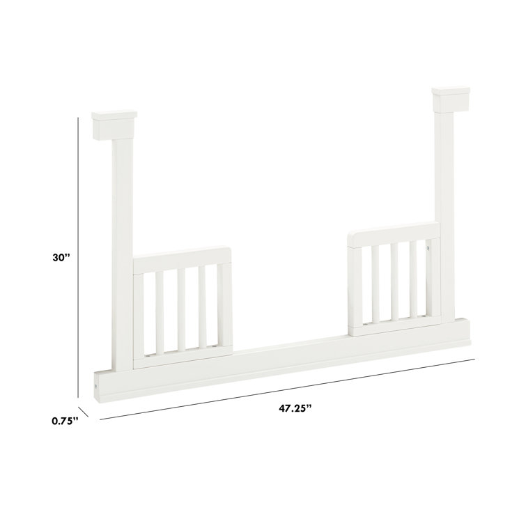 Warm White Wooden Toddler Bed Conversion Kit